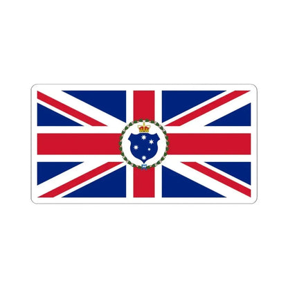 Flag of the Governor of Victoria 1877-1901 (Australia) STICKER Vinyl Kiss-Cut Decal 4 Inch White - The Sticker Space