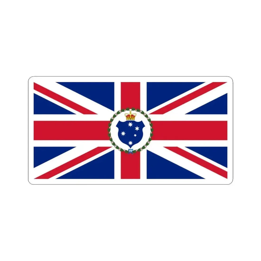 Flag of the Governor of Victoria 1877-1901 (Australia) STICKER Vinyl Kiss-Cut Decal 6 Inch White - The Sticker Space