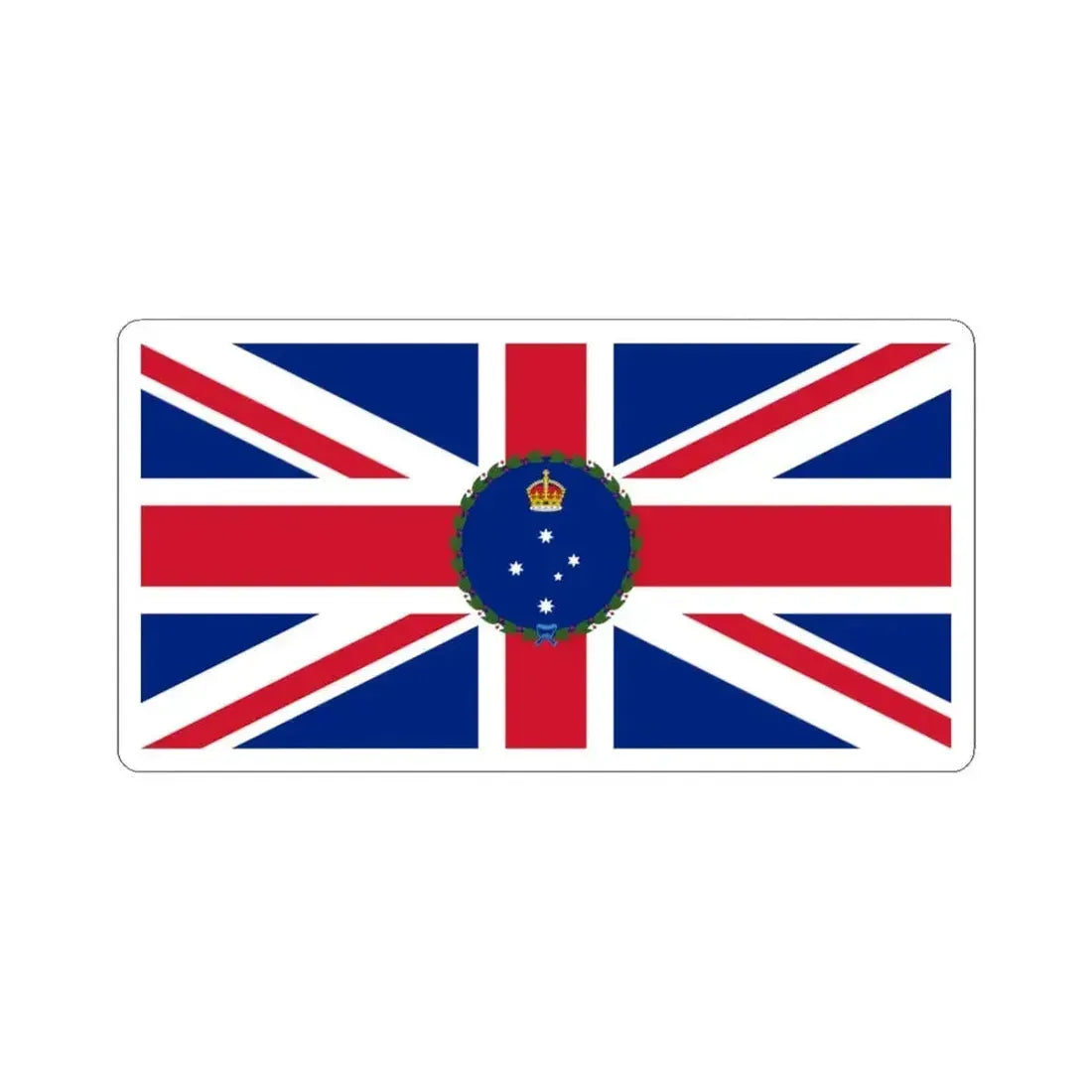 Flag of the Governor of Victoria 1903-1952 (Australia) STICKER Vinyl Kiss-Cut Decal 3 Inch White - The Sticker Space