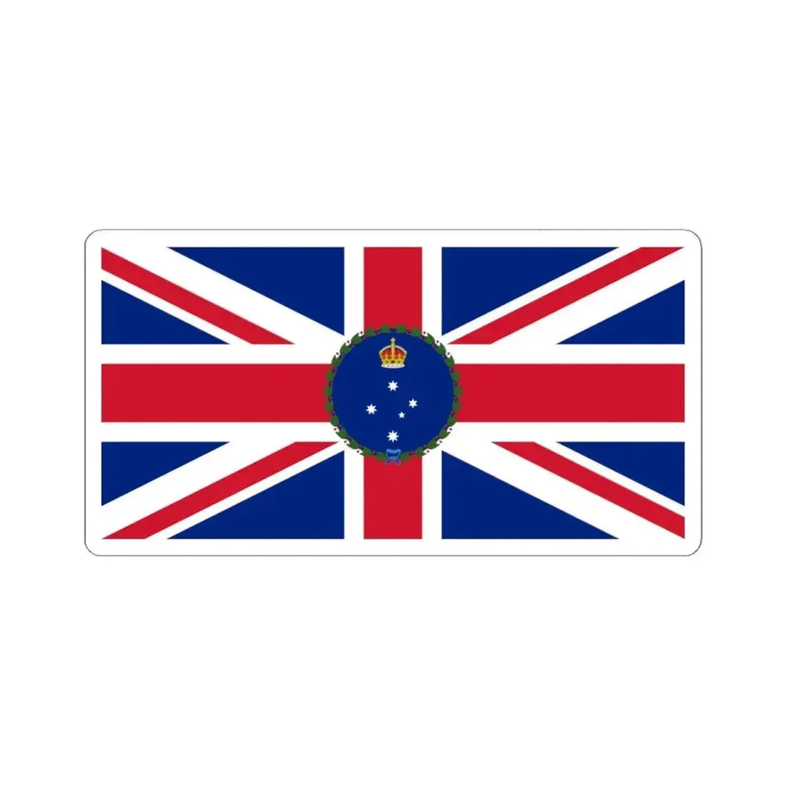 Flag of the Governor of Victoria 1903-1952 (Australia) STICKER Vinyl Kiss-Cut Decal 4 Inch White - The Sticker Space