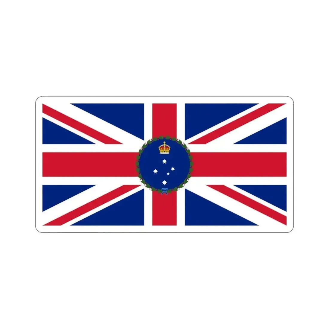 Flag of the Governor of Victoria 1903-1952 (Australia) STICKER Vinyl Kiss-Cut Decal 6 Inch White - The Sticker Space