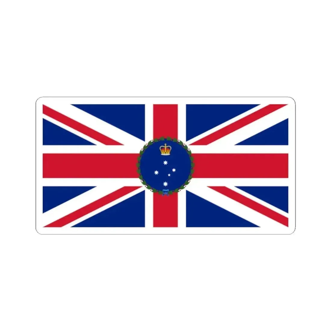 Flag of the Governor of Victoria 1952-1984 (Australia) STICKER Vinyl Kiss-Cut Decal 2 Inch White - The Sticker Space