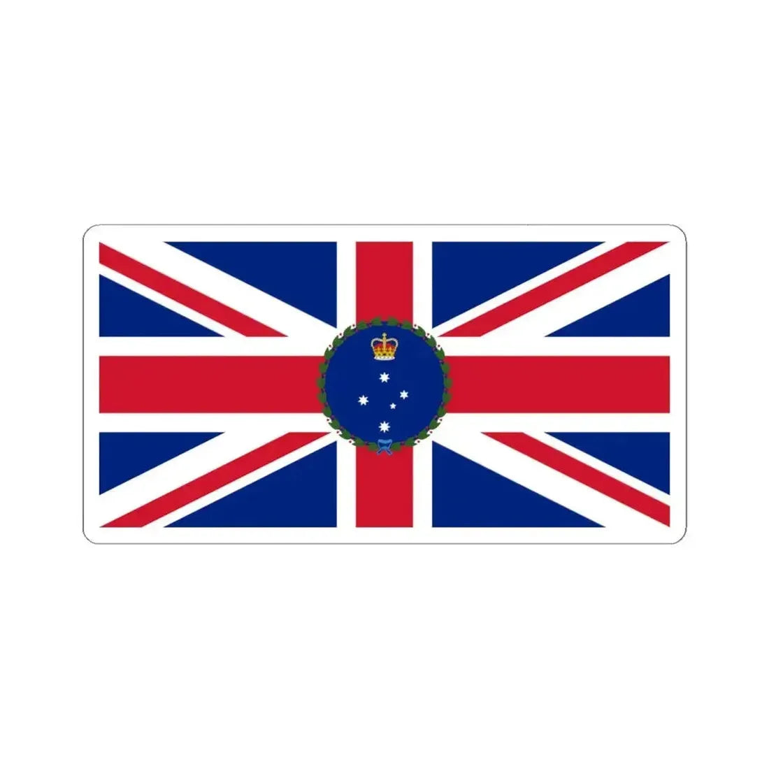 Flag of the Governor of Victoria 1952-1984 (Australia) STICKER Vinyl Kiss-Cut Decal 4 Inch White - The Sticker Space
