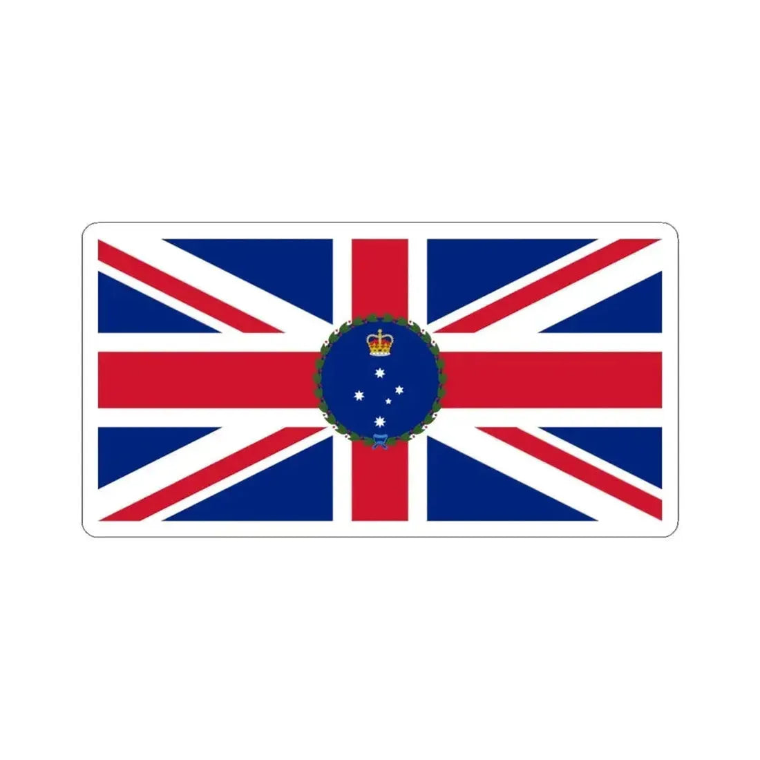 Flag of the Governor of Victoria 1952-1984 (Australia) STICKER Vinyl Kiss-Cut Decal 6 Inch White - The Sticker Space