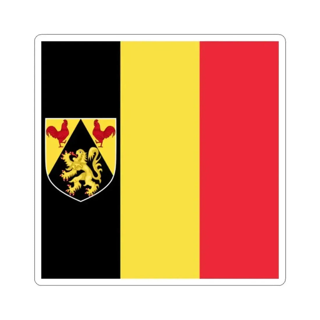Flag of the Governor of Walloon Brabant (Belgium) STICKER Vinyl Kiss-Cut Decal 2 Inch White - The Sticker Space