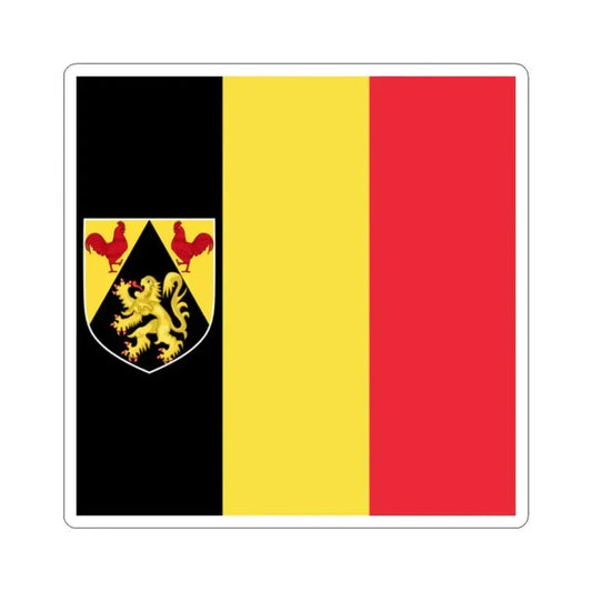 Flag of the Governor of Walloon Brabant (Belgium) STICKER Vinyl Kiss-Cut Decal 2 Inch White - The Sticker Space