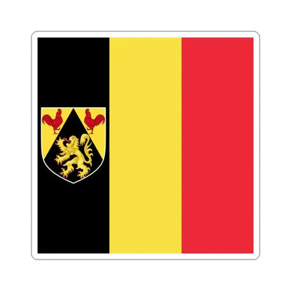 Flag of the Governor of Walloon Brabant (Belgium) STICKER Vinyl Kiss-Cut Decal 4 Inch White - The Sticker Space