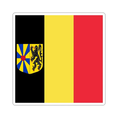 Flag of the Governor of West Flanders (Belgium) STICKER Vinyl Kiss-Cut Decal 3 Inch White - The Sticker Space