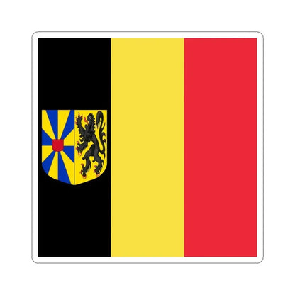 Flag of the Governor of West Flanders (Belgium) STICKER Vinyl Kiss-Cut Decal 4 Inch White - The Sticker Space