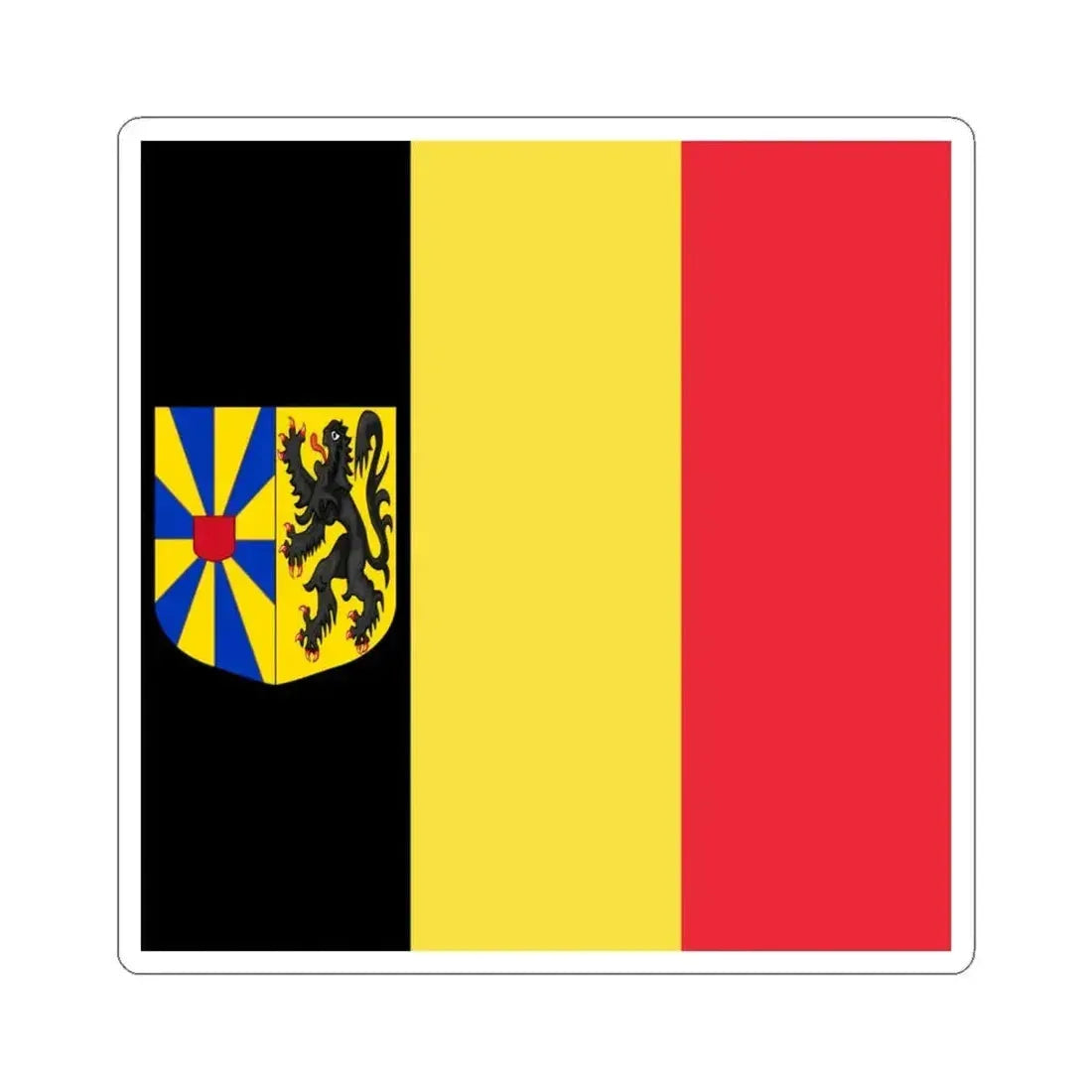 Flag of the Governor of West Flanders (Belgium) STICKER Vinyl Kiss-Cut Decal 6 Inch White - The Sticker Space