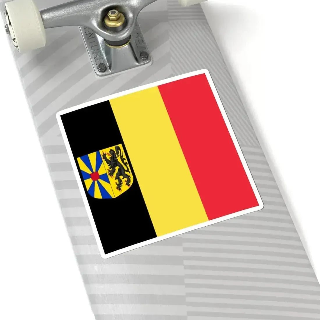 Flag of the Governor of West Flanders (Belgium) STICKER Vinyl Kiss-Cut Decal - The Sticker Space