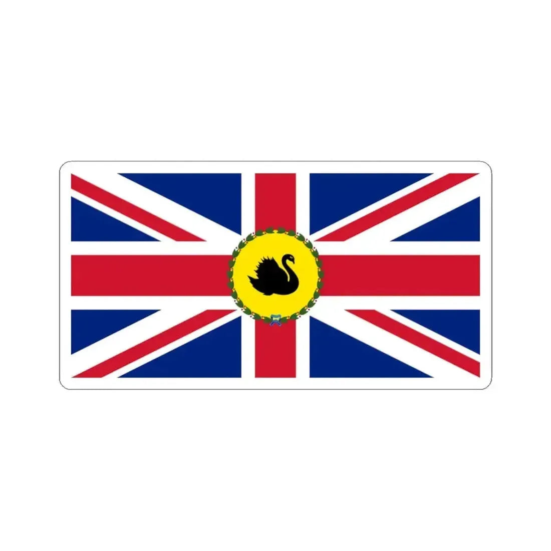 Flag of the Governor of Western Australia 1870-1953 (Australia) STICKER Vinyl Kiss-Cut Decal 3 Inch White - The Sticker Space