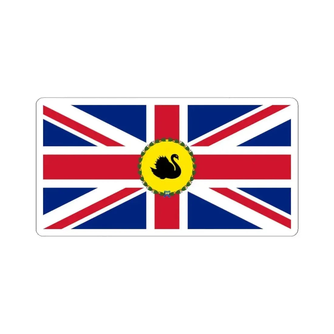 Flag of the Governor of Western Australia 1870-1953 (Australia) STICKER Vinyl Kiss-Cut Decal 4 Inch White - The Sticker Space