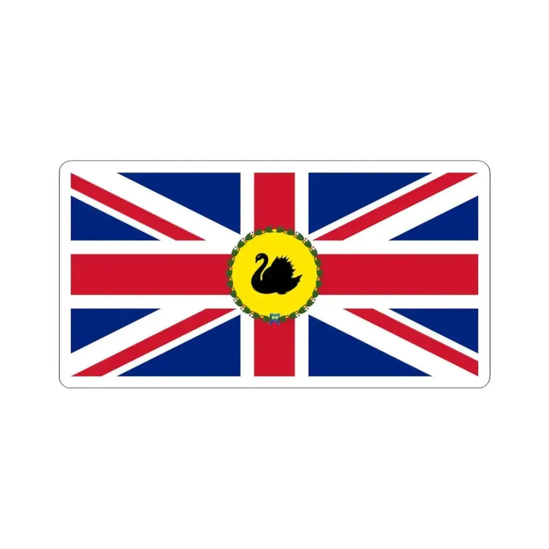 Flag of the Governor of Western Australia 1953-1988 (Australia) STICKER Vinyl Kiss-Cut Decal 3 Inch White - The Sticker Space