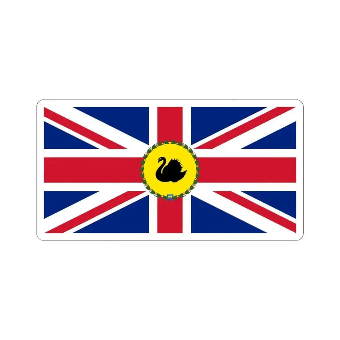 Flag of the Governor of Western Australia 1953-1988 (Australia) STICKER Vinyl Kiss-Cut Decal 4 Inch White - The Sticker Space