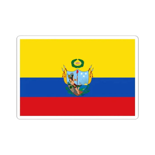 Flag of the Gran Colombia 1819-1820 version 2 (Colombia) STICKER Vinyl Kiss-Cut Decal 2 Inch White - The Sticker Space