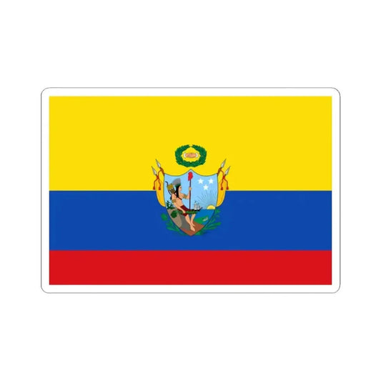 Flag of the Gran Colombia 1819-1820 version 3 (Colombia) STICKER Vinyl Kiss-Cut Decal 2 Inch White - The Sticker Space