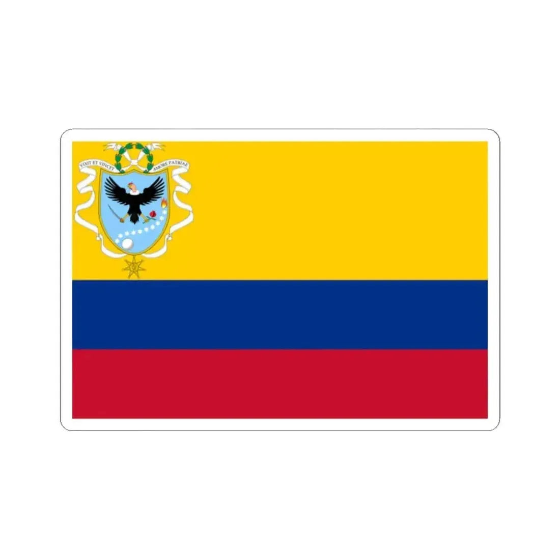 Flag of the Gran Colombia 1820-1821 recolor (Colombia) STICKER Vinyl Kiss-Cut Decal 2 Inch White - The Sticker Space