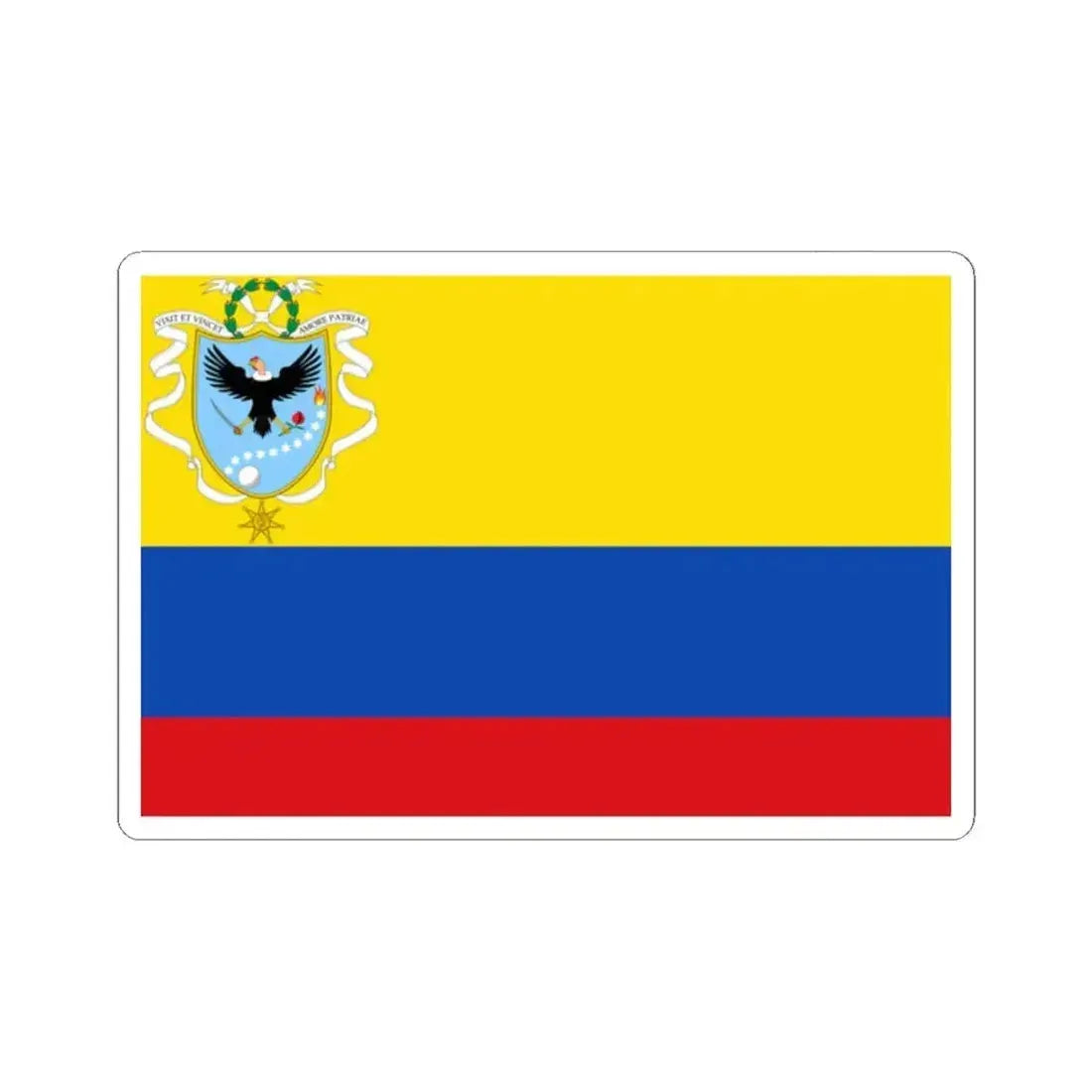 Flag of the Gran Colombia 1820-1821 version 1 (Colombia) STICKER Vinyl Kiss-Cut Decal 2 Inch White - The Sticker Space