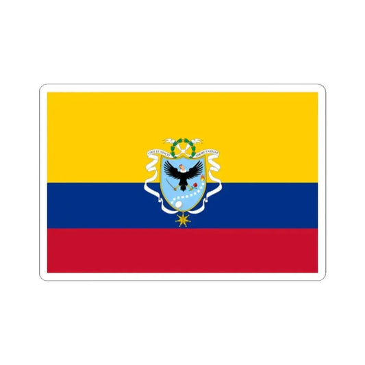 Flag of the Gran Colombia 1820-1821 version 2 recolor (Colombia) STICKER Vinyl Kiss-Cut Decal 2 Inch White - The Sticker Space