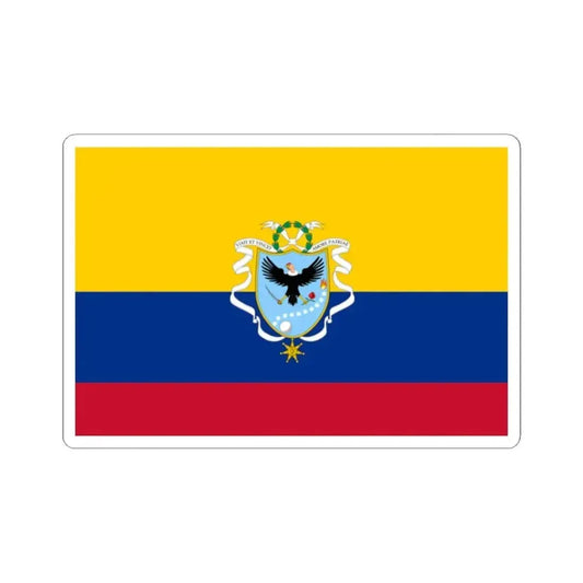 Flag of the Gran Colombia 1820-1821 version 3 recolor (Colombia) STICKER Vinyl Kiss-Cut Decal 2 Inch White - The Sticker Space