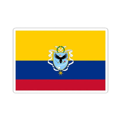 Flag of the Gran Colombia 1820-1821 version 3 recolor (Colombia) STICKER Vinyl Kiss-Cut Decal 4 Inch White - The Sticker Space