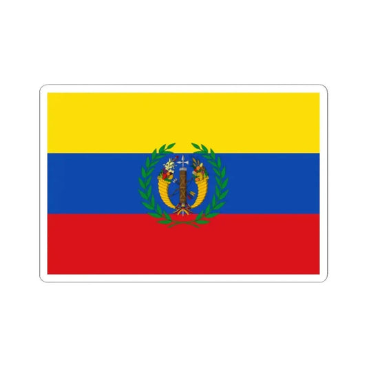 Flag of the Gran Colombia 1821-1830 version 1 (Colombia) STICKER Vinyl Kiss-Cut Decal 2 Inch White - The Sticker Space