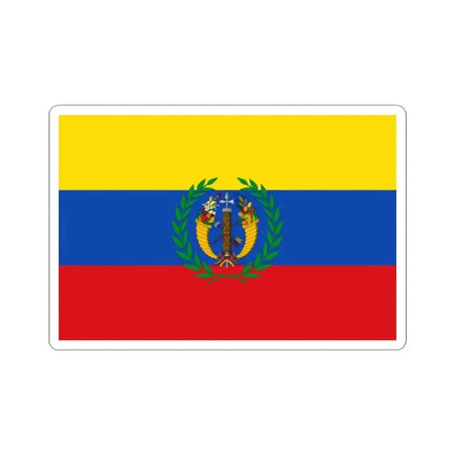 Flag of the Gran Colombia 1821-1830 version 1 (Colombia) STICKER Vinyl Kiss-Cut Decal 3 Inch White - The Sticker Space