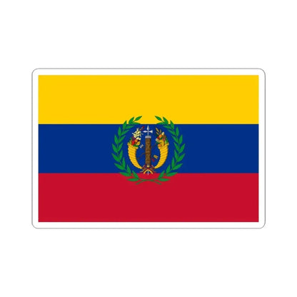 Flag of the Gran Colombia 1821-1830 version 1 recolor (Colombia) STICKER Vinyl Kiss-Cut Decal 4 Inch White - The Sticker Space