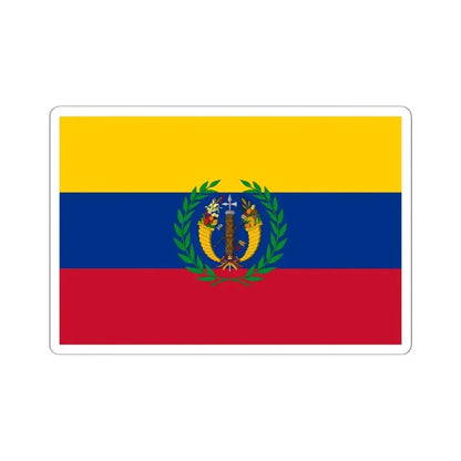 Flag of the Gran Colombia 1821-1830 version 1 recolor (Colombia) STICKER Vinyl Kiss-Cut Decal 6 Inch White - The Sticker Space