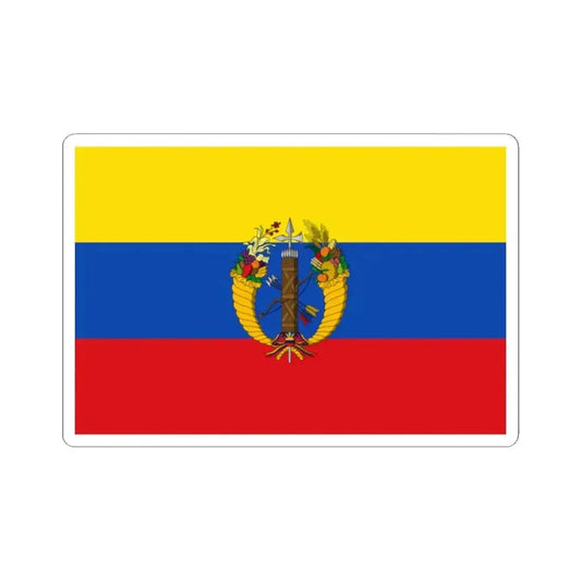 Flag of the Gran Colombia 1821-1830 version 2 (Colombia) STICKER Vinyl Kiss-Cut Decal 2 Inch White - The Sticker Space