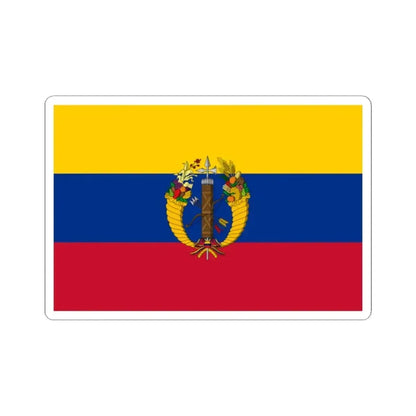 Flag of the Gran Colombia 1821-1830 version 2 recolor (Colombia) STICKER Vinyl Kiss-Cut Decal 2 Inch White - The Sticker Space