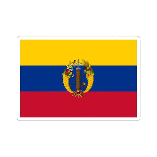 Flag of the Gran Colombia 1821-1830 version 2 recolor (Colombia) STICKER Vinyl Kiss-Cut Decal 2 Inch White - The Sticker Space