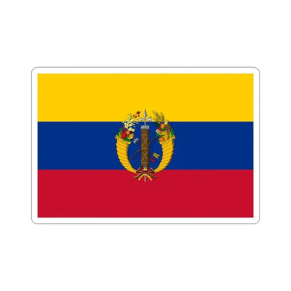 Flag of the Gran Colombia 1821-1830 version 2 recolor (Colombia) STICKER Vinyl Kiss-Cut Decal 4 Inch White - The Sticker Space