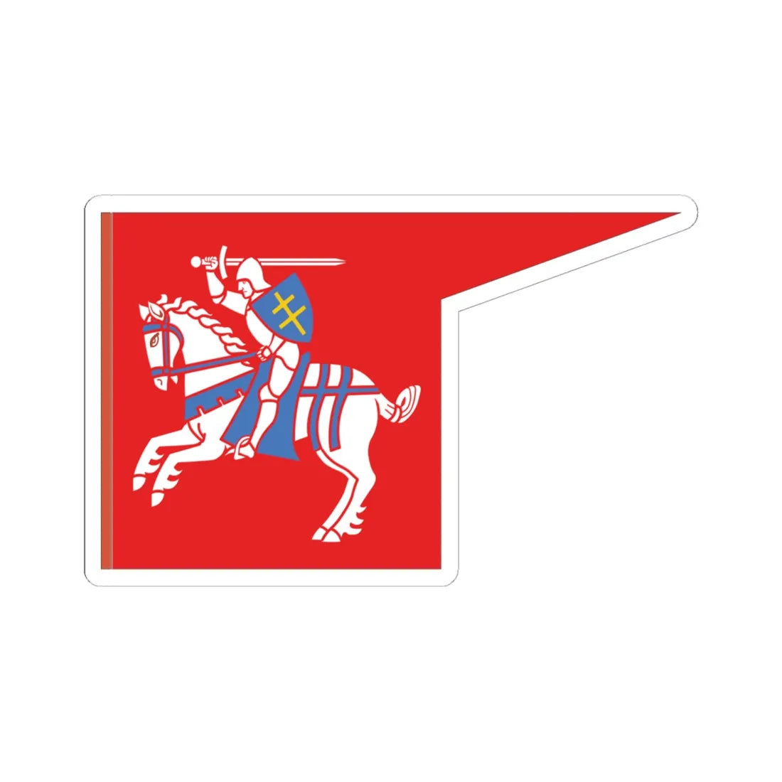 Flag of the Grand Duchy of Lithuania 1403-1410 (Belarus) (Coat of Arms) STICKER Vinyl Kiss-Cut Decal 6 Inch White - The Sticker Space
