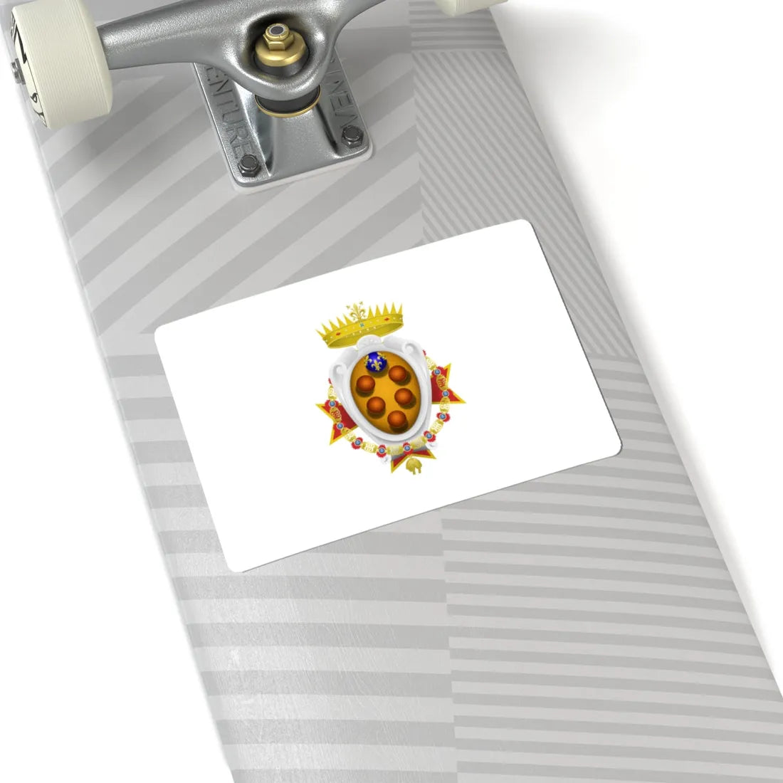 Flag of the Grand Duchy of Tuscany 1562-1737 (Italy) (Coat of Arms) STICKER Vinyl Kiss-Cut Decal - The Sticker Space
