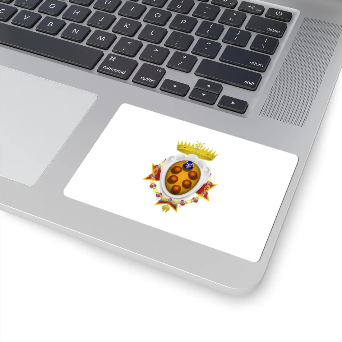 Flag of the Grand Duchy of Tuscany 1562-1737 (Italy) (Coat of Arms) STICKER Vinyl Kiss-Cut Decal - The Sticker Space