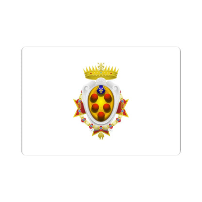 Flag of the Grand Duchy of Tuscany 1562-1737 - type 2 (Italy) (Coat of Arms) STICKER Vinyl Kiss-Cut Decal - The Sticker Space