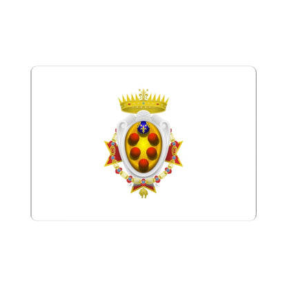 Flag of the Grand Duchy of Tuscany 1562-1737 - type 2 (Italy) (Coat of Arms) STICKER Vinyl Kiss-Cut Decal - The Sticker Space