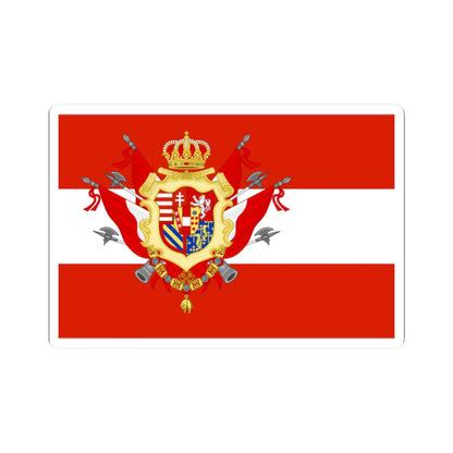 Flag of the Grand Duchy of Tuscany with Great Coat of arms (Italy) STICKER Vinyl Kiss-Cut Decal 2 Inch White - The Sticker Space