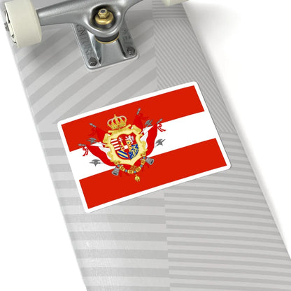 Flag of the Grand Duchy of Tuscany with Great Coat of arms (Italy) STICKER Vinyl Kiss-Cut Decal - The Sticker Space