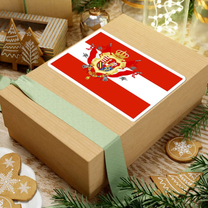 Flag of the Grand Duchy of Tuscany with Great Coat of arms (Italy) STICKER Vinyl Kiss-Cut Decal - The Sticker Space