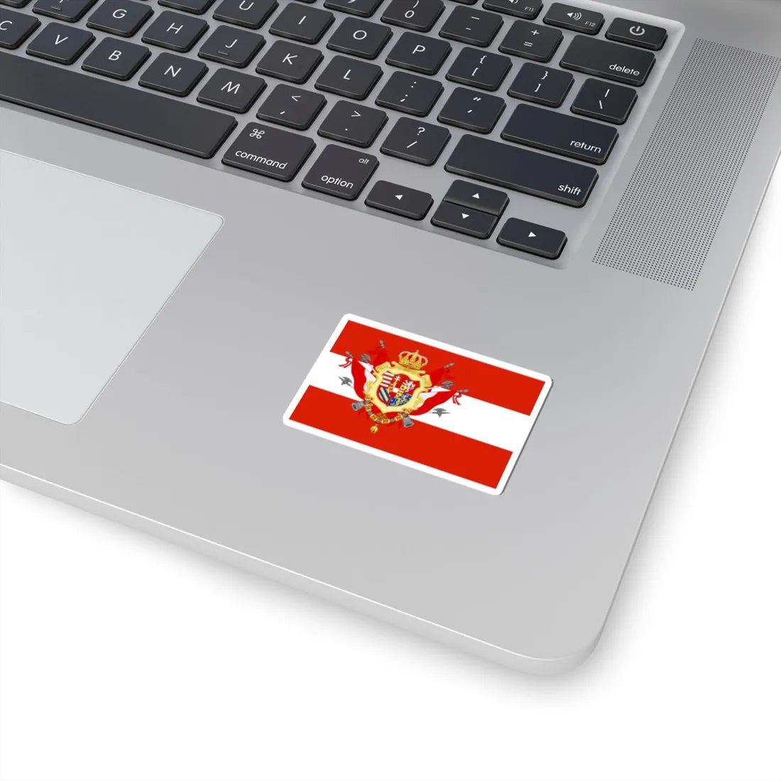 Flag of the Grand Duchy of Tuscany with Great Coat of arms (Italy) STICKER Vinyl Kiss-Cut Decal - The Sticker Space