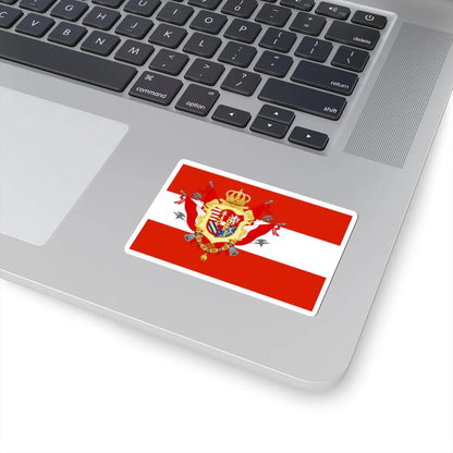 Flag of the Grand Duchy of Tuscany with Great Coat of arms (Italy) STICKER Vinyl Kiss-Cut Decal - The Sticker Space