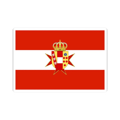 Flag of the Grand Duchy of Tuscany with Lesser Coat of arms (Italy) STICKER Vinyl Kiss-Cut Decal 2 Inch White - The Sticker Space