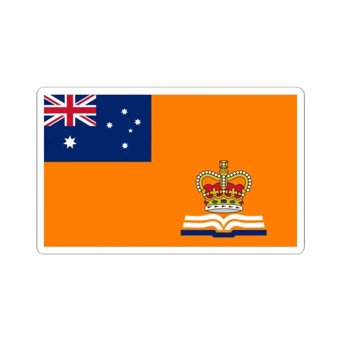 Flag of the Grand Orange Lodge of Australia (Australia) STICKER Vinyl Kiss-Cut Decal 2 Inch White - The Sticker Space