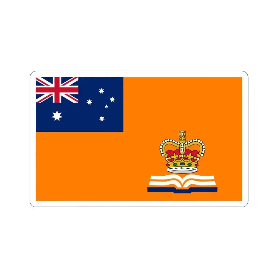 Flag of the Grand Orange Lodge of Australia (Australia) STICKER Vinyl Kiss-Cut Decal 4 Inch White - The Sticker Space
