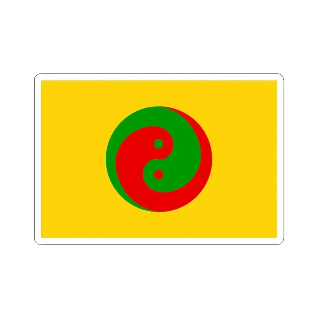 Flag of the Great Way Municipal Government of Shanghai large (China) STICKER Vinyl Kiss-Cut Decal 3 Inch White - The Sticker Space