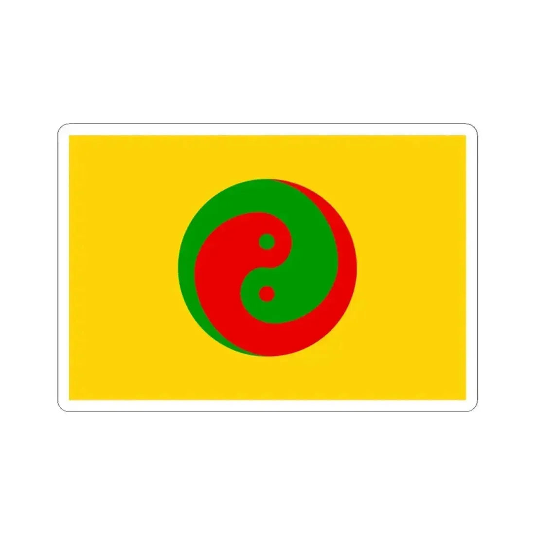 Flag of the Great Way Municipal Government of Shanghai large (China) STICKER Vinyl Kiss-Cut Decal 4 Inch White - The Sticker Space