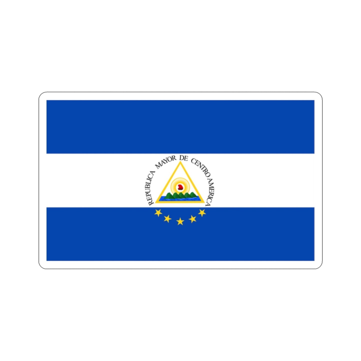 Flag of the Greater Republic of Central America (1898) STICKER Vinyl Die-Cut Decal-2 Inch-The Sticker Space